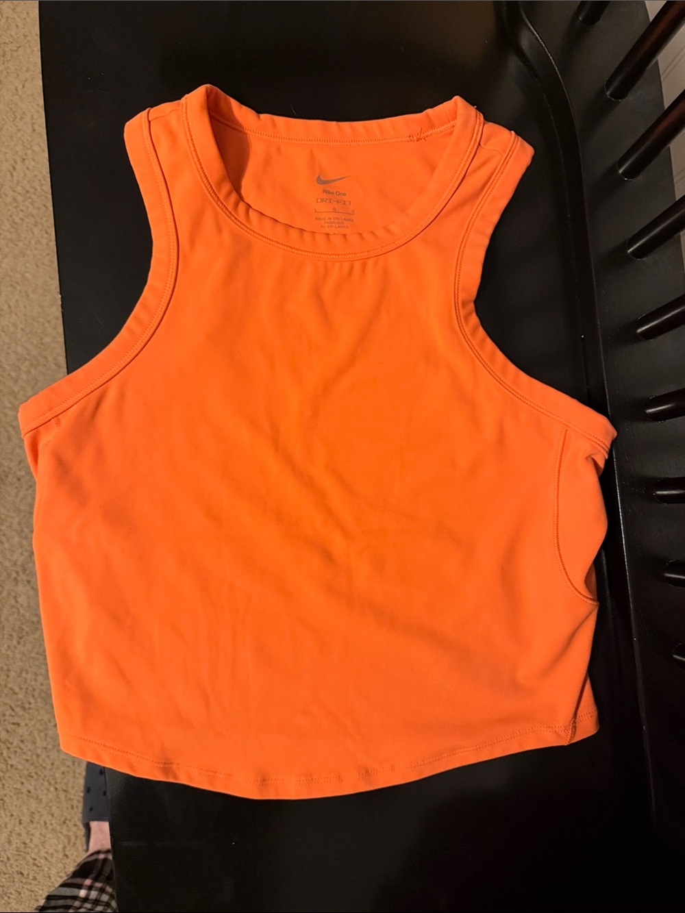 Nike One Women’s Orange Athletic Crop Tank Top